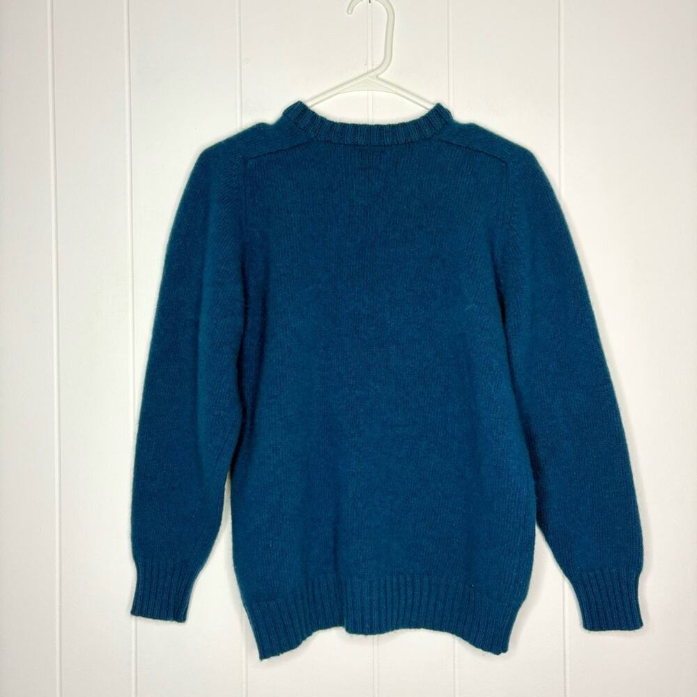 Dooney & Bourke 100% Lambswool Sweater Blue Knit Pre Shrunk Fall Women’s Small - Picture 2 of 8